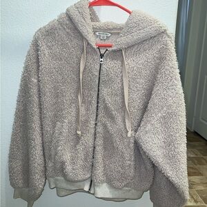 American Exchange Cream Sherpa Jacket